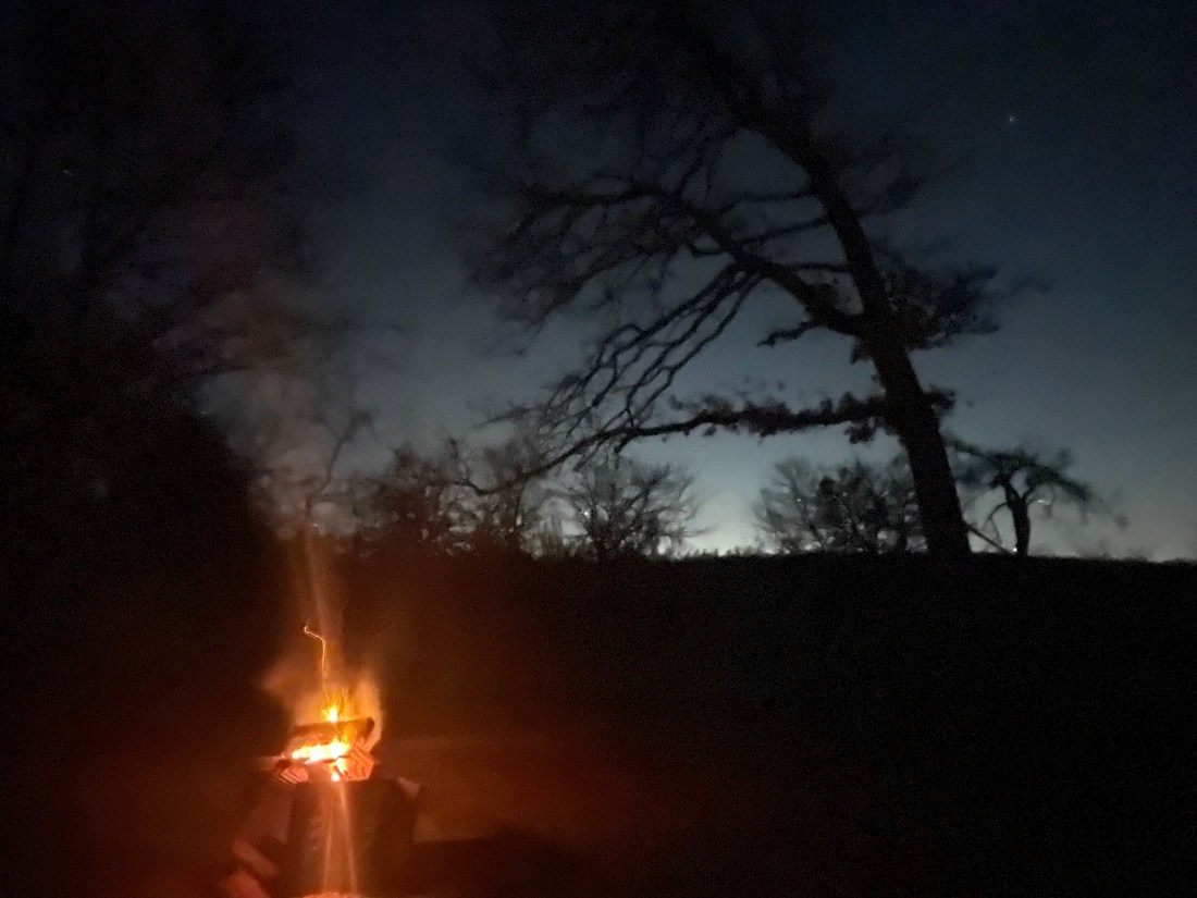 campfire at night